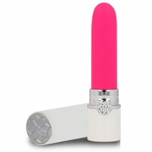 LYPS STYLE CLEO Lipstick-Shaped Intimate Device White & Pink USB 10 Modes
