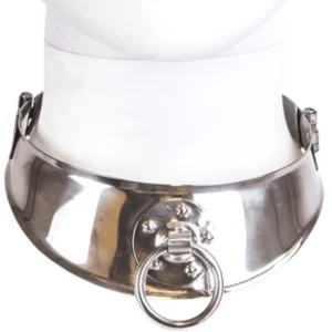 METAL HARD Stainless Steel Restraint Collar with Ring, 12.5cm, Chrome Finish