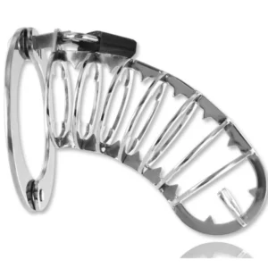 METAL HARD Nerūdijančio plieno anatominis intymus narvas 14 cm su užraktu