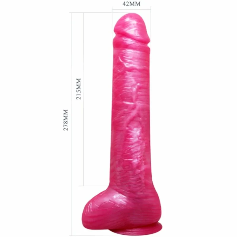 Baile Realistic Pink Model with Suction Cup - Soft PVC, 18 cm
