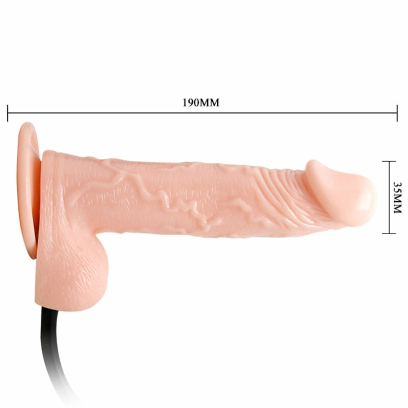 DANCE pripučiamas intymus prietaisas su siurbtuku 15 cm, TPR kaip oda