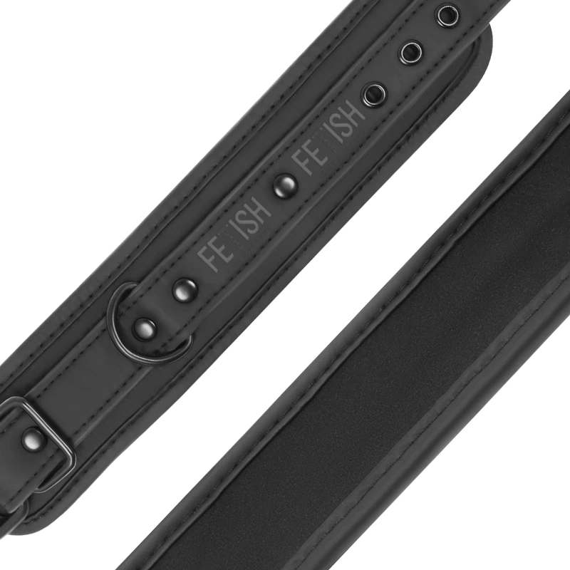 Fetish Submissive Vegan Leather Restraint Set with Neoprene Lining