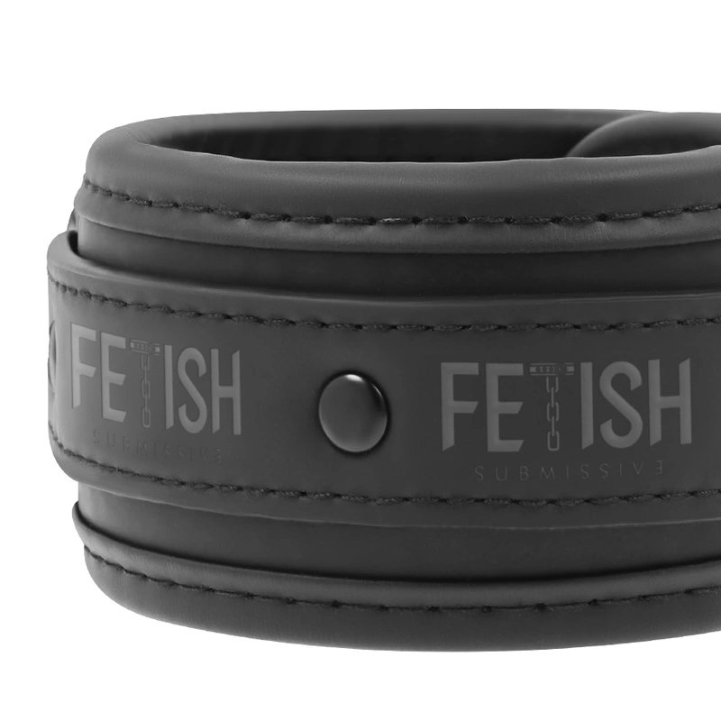 Fetish Submissive Vegan Leather Restraint Set with Neoprene Lining