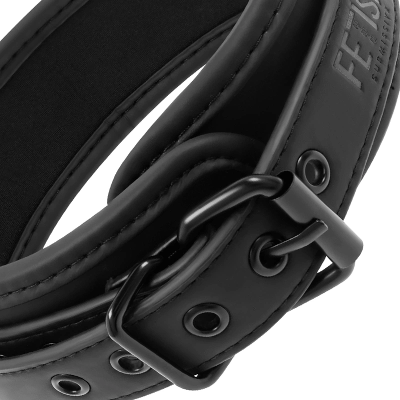 Fetish Submissive Neoprene Collar with Nickel-Free Chain & Leash