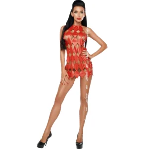 Me-Seduce Gwen Dress Bare Back Red L/XL - Elegant Open-Back Party Dress