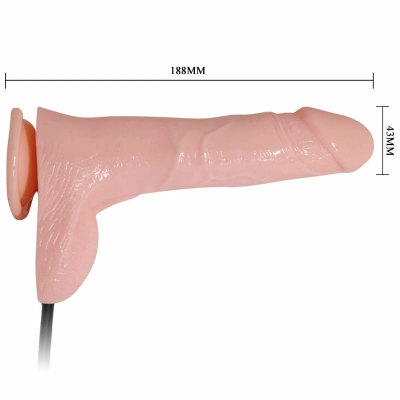 Baile Realistic vibruojantis pripučiamas modelis 18,8 cm su siurbtuku