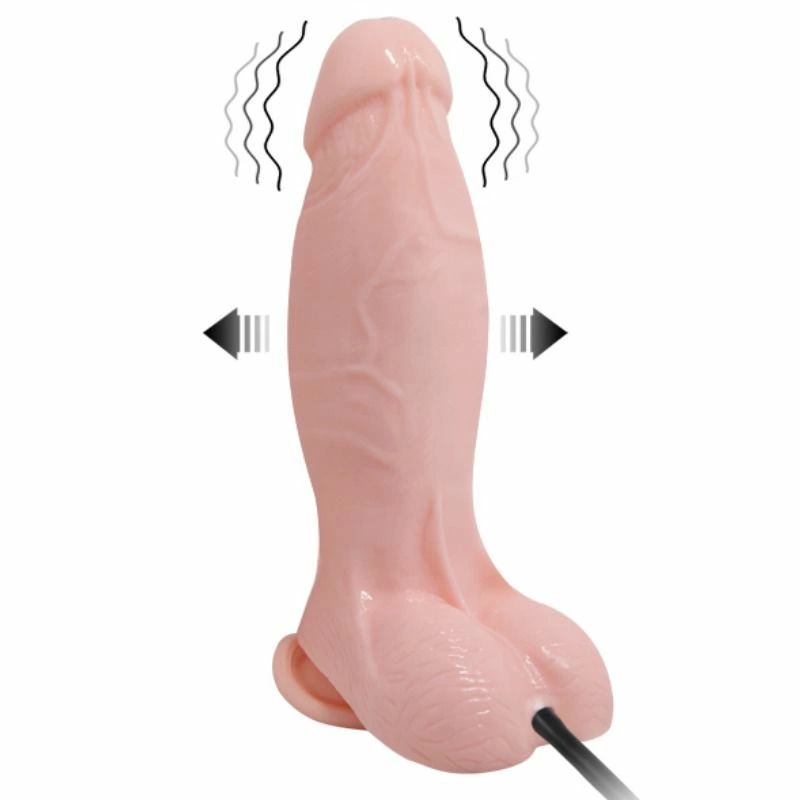 Baile Realistic vibruojantis pripučiamas modelis 18,8 cm su siurbtuku