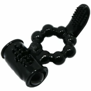 Baile Sweet Ring Dual-Stimulation Silicone Intimate Ring Black
