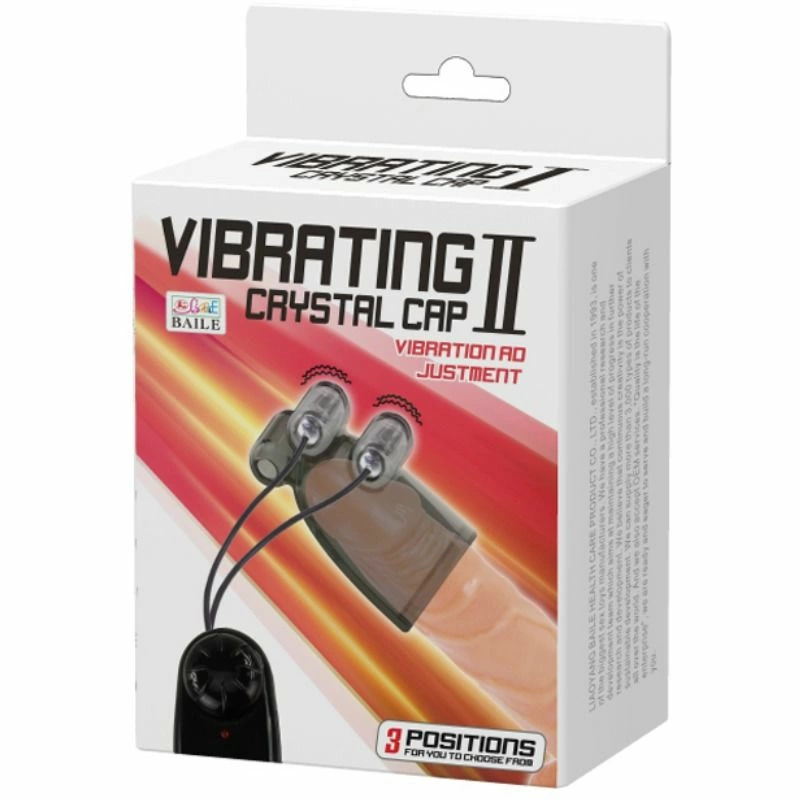 Baile Vibrating Crystal Cap II Intimate Enhancement Sleeve Transparent