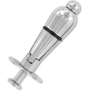 Metal Hard Stainless Steel Intimate Plug with Locking System 12.8cm