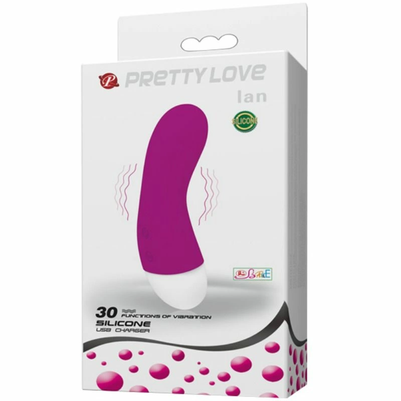 Pretty Love Ian Intimate Silicone Stimulator with 30 Modes USB Purple