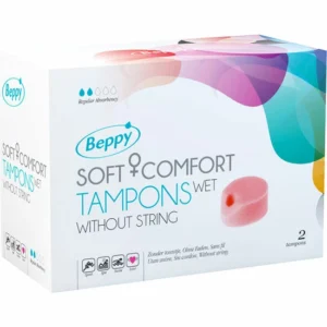 Beppy Soft Comfort Wet Tampons 2-Pack - Anatomical, Lavender Scent