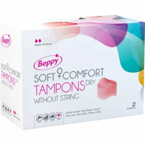 Beppy Soft Comfort Tampons Dry 2 pcs - Discreet Cordless Hygiene Solution