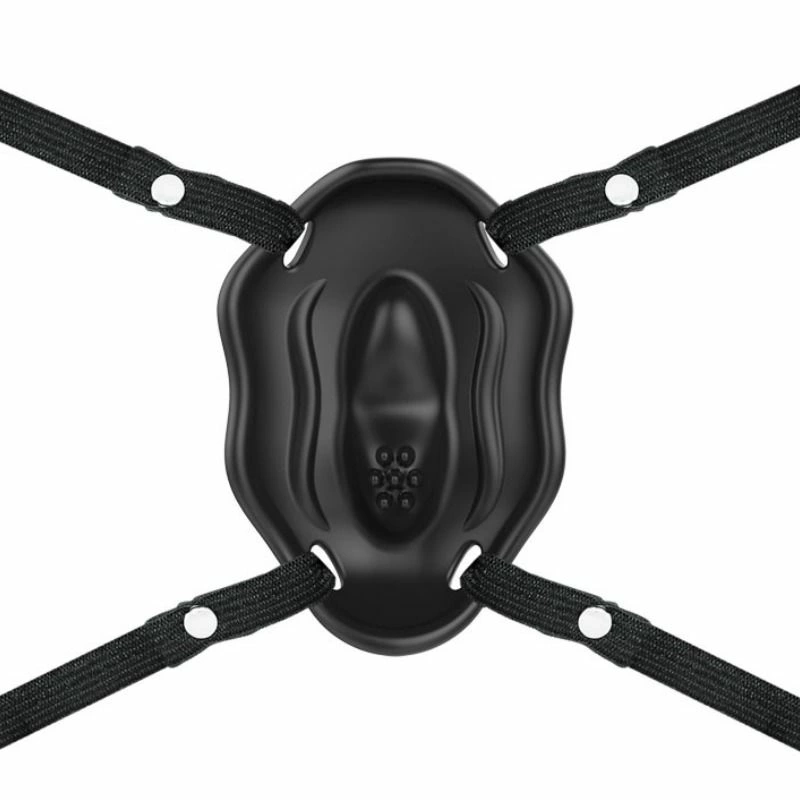 Pretty Love Carter Adjustable Vibrating Intimate Harness, 12 Modes, USB, Black