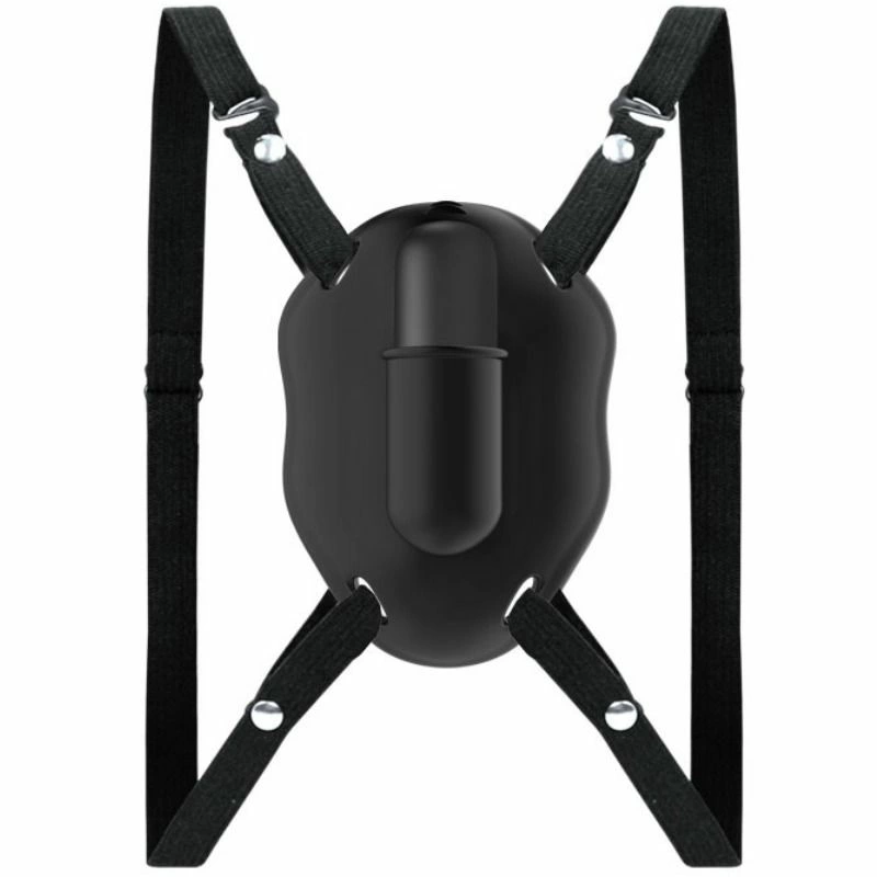 Pretty Love Carter Adjustable Vibrating Intimate Harness, 12 Modes, USB, Black