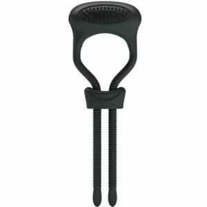 Pretty Love Curitis Silicone Vibrating Ring Adjustable Design Black