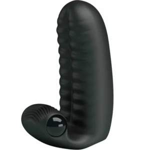 Pretty Love Abbott Black Intimate Finger Device Textured Silicone