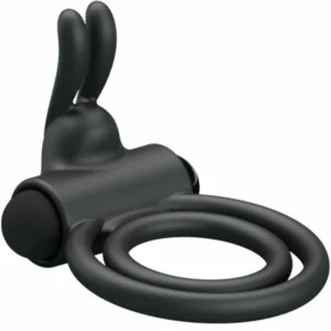 Pretty Love Osmond Silicone Vibrating Support Ring, Waterproof, Black