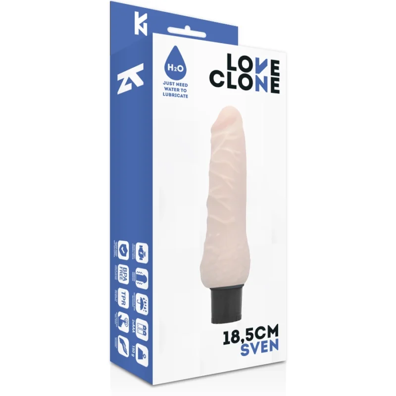 Loveclone Sven Intimate Device Self-Lubrication 18.5cm Beige Vibrating