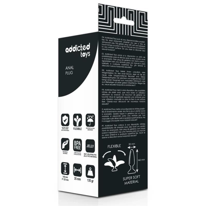 Addicted Toys TPR Intimate Plug 13,5 cm - lankstus ir hipoalergiškas