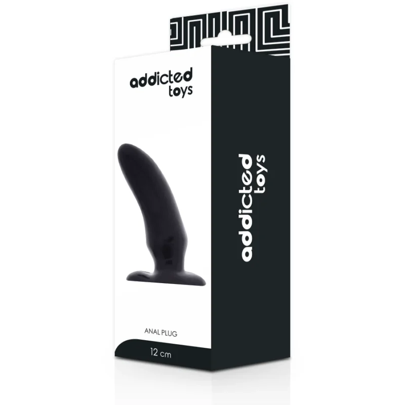 Addicted Toys Taškinis analinis kištukas 12 cm Lankstus TPR juodas