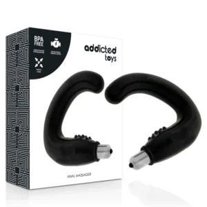 Addicted Toys Black Intimate Massager with Vibrating System TPR