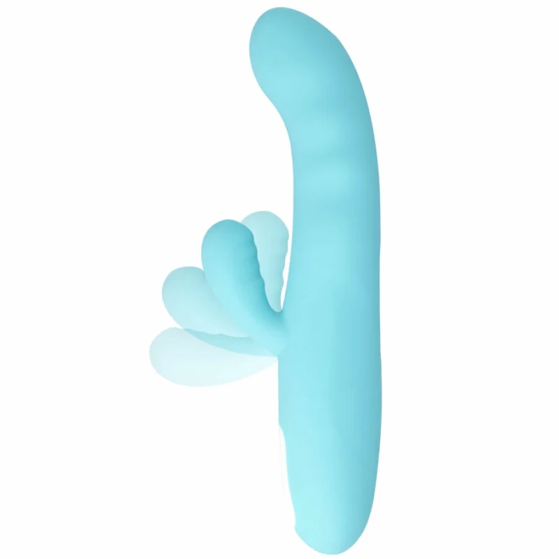 MIA Eiffel Turquoise Dual Motor Vibrating Silicone Intimate Device 20.7cm