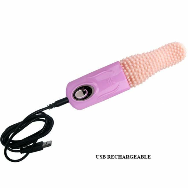 Pretty Love Smart Tongue Rotating Intimate Device USB TPR ABS Pink