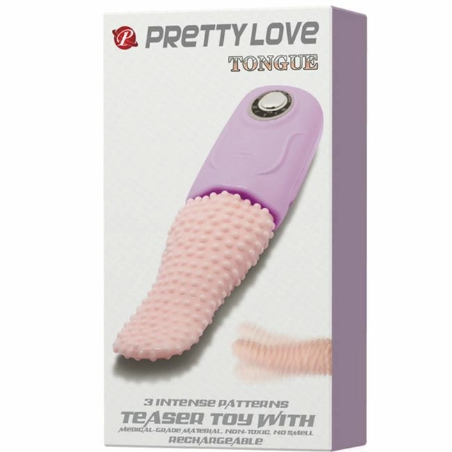 Pretty Love Smart Tongue Rotating Intimate Device USB TPR ABS Pink
