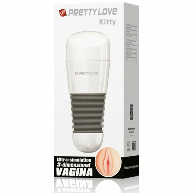 Pretty Love Kitty White Intimate Device Minkštos tekstūros Silikoninis 21 cm