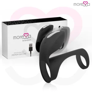 Moressa Brandon Silicone Vibrating Intimate Ring with Cover, USB, 7 Modes