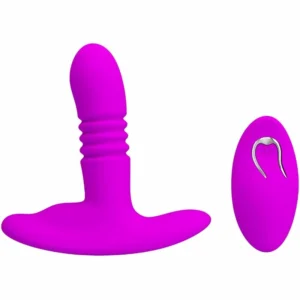 Pretty Love Heather Black Anal Plug with Up-Down Motion & Remote Control