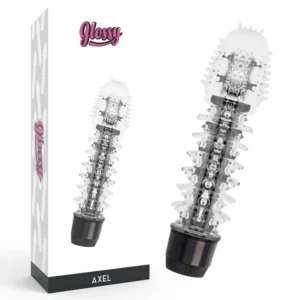 Glossy Axel Black Multi-Speed Intimate Device, Waterproof, 14 cm
