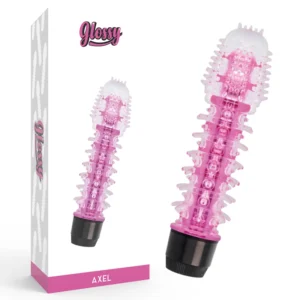 Glossy Axel Intimate Vibrating Device Pink 14cm TPE Waterproof