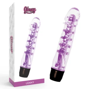 Glossy Lenny Intimate Personal Vibrator Purple 14cm Waterproof TPE