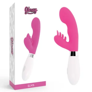 Glossy Elvi Pink Dual-Motor Silicone Intimate Machine 10 Modes 12cm