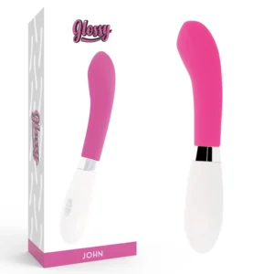 Glossy John Pink Intimate Machine - 10 Modes, Waterproof, 12cm, Silicone