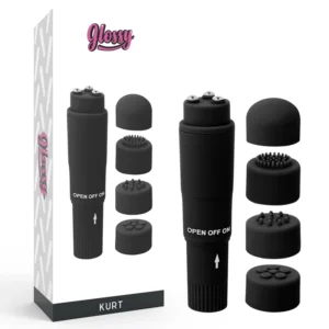 Glossy Kurt Pocket Massager Black - Compact Multi-Speed Relaxation Tool