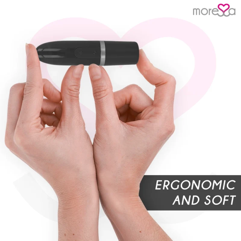 Moressa Ivy Compact Rechargeable Silicone Vibrator Black 90x22mm