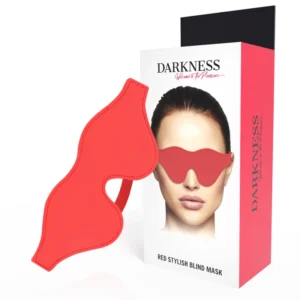 Darkness Red PVC Eye Mask - Adjustable Headband, Comfort Fit