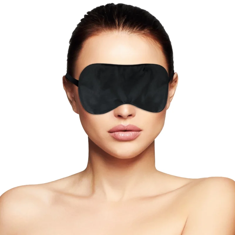 Darkness Basic Black Eye Mask Satin reguliuojamas dirželis