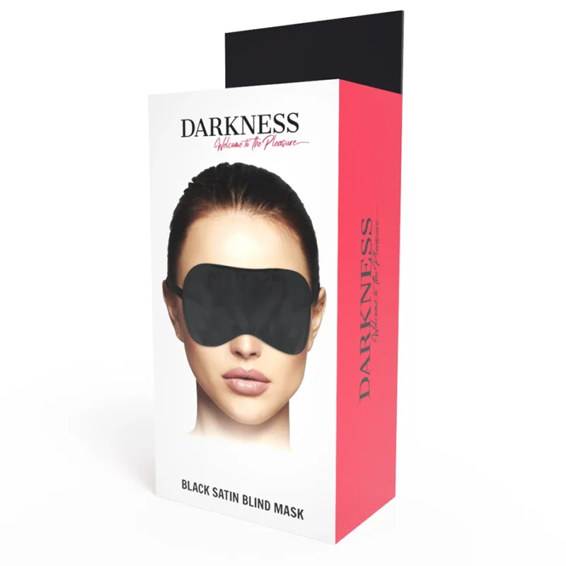 Darkness Basic Black Eye Mask Satin reguliuojamas dirželis