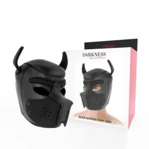 Darkness Neoprene Dog Mask M - Reguliuojamas modelis su nuimamu snukučiu
