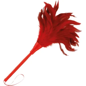 Darkness Sensual Feather Teaser 24cm Red - Ergonomic Handle, Soft Touch