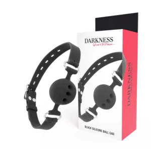 Darkness Black Adjustable Silicone Breathable Gag - Universal Fit