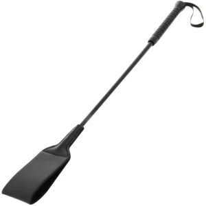 Darkness Fetish Black Wide Whip 53cm - Durable PVC, Ergonomic Handle