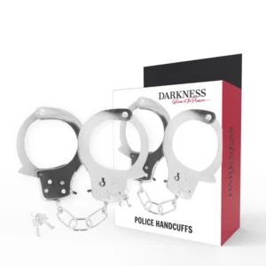 Darkness Metal Restraint Handcuffs with Keys - Secure Steel Locking System