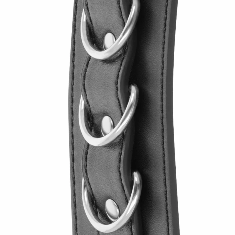 Darkness Black Leather Adjustable Anklet and Wrist Restraints