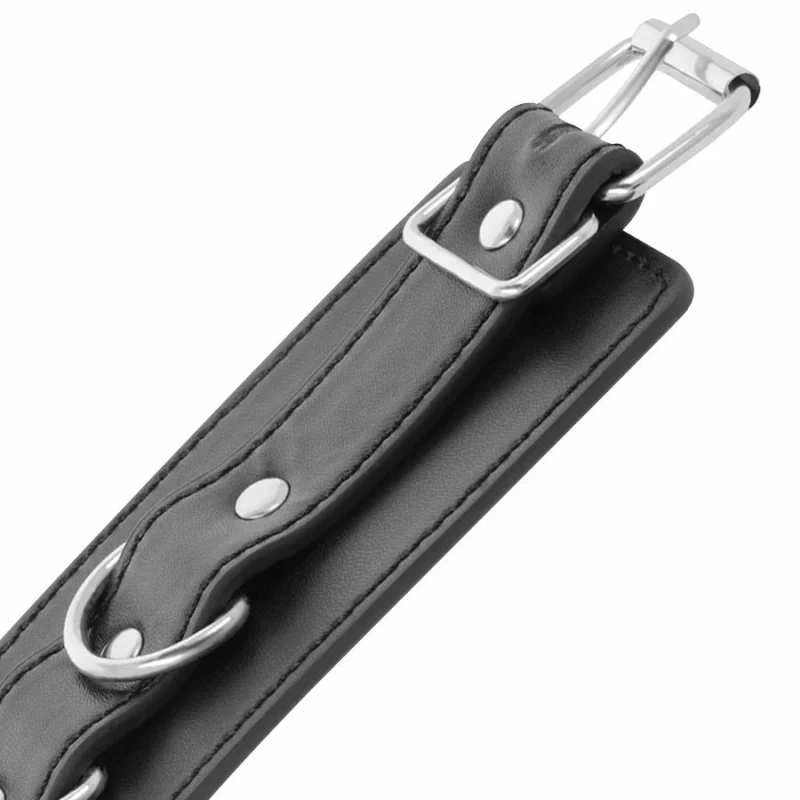 Darkness Black Leather Adjustable Anklet and Wrist Restraints