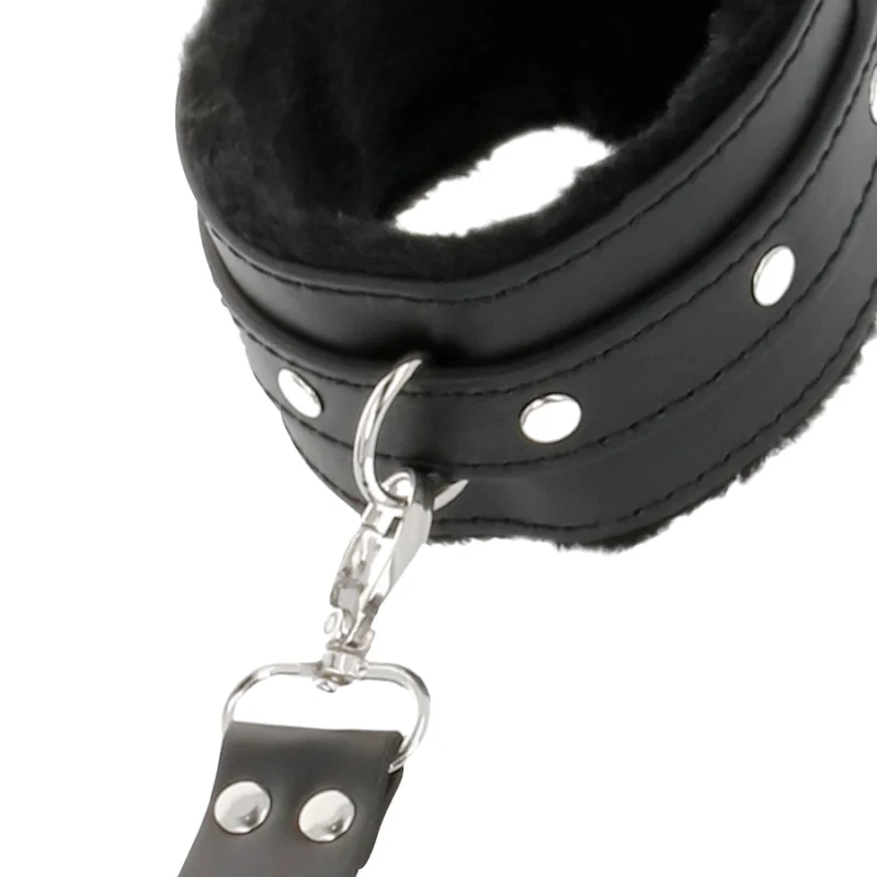 Darkness Premium Leather Restraint System for Hands and Feet, Black